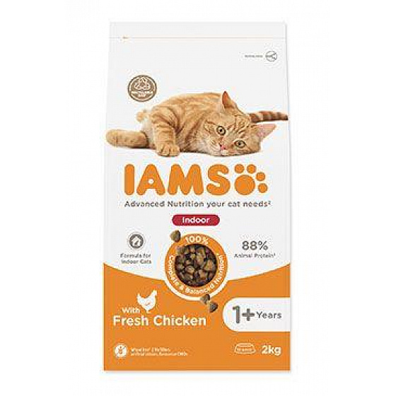 Iams Macska Felnőtt Beltéri Csirke 2kg