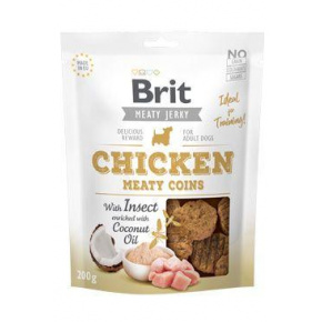 Brit Jerky csirke rovaros húsos érmékkel 200g