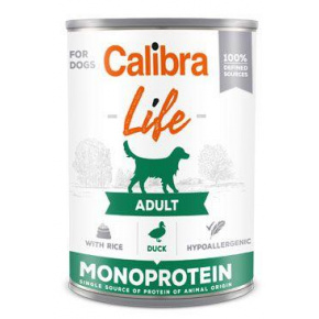 Calibra Dog Life Cons.Felnőtt kacsa rizzsel 400g