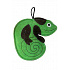 LEATHER CHAMELEON kutyajáték, bőr, zöld, 16 cm Kiwi