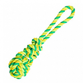 Húzójáték labda csomóval pamut 23 cm / 90 g lime/zöld, HipHop Dog Húzójáték labda csomóval pamut 23 cm / 90 g lime/zöld, HipHop Dog
