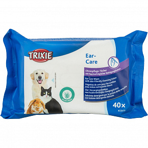 Ear Care, nedves fültisztító kendők Aloe Verával, 40 db