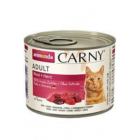Animonda macska CARNY konzerv. Adult marhaszív 200g