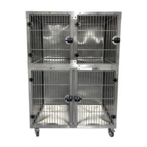 Rozsdamentes acél moduláris ketrec (509, 2xM + 1xL) Rozsdamentes acél moduláris ketrec (509, 2xM + 1xL)