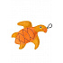 LEATHER TURTLE kutyajáték, bőr, narancssárga, 21 cm Kiwi
