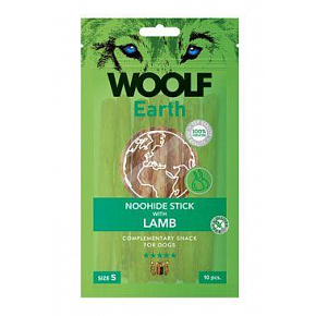 WOOLF Earth temetkezés. NooHide S Sticks bárányhússal 90g