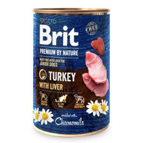 Brit Premium Dog by Nature konzerv pulyka és máj 400g