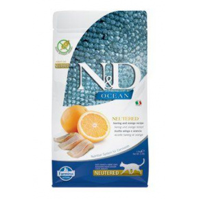 N&D OCEAN CAT NEUTERED Adult Hering és narancs 1,5kg