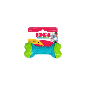 Kong Dog Corestrength Bone játék, zöld-kék, gumi, S/M