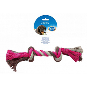 Játék DUVO+ kötél 2 csomóval húzásra rózsaszín-szürke-szürke Nagy 35 cm Játék DUVO+ kötél 2 csomóval húzásra rózsaszín-szürke-szürke Nagy 35 cm