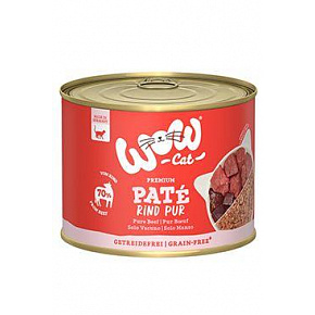 WOW Macska konz. Adult Paté PUR marhahús 200g