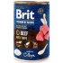 Brit Premium by Nature kutyaeledel Marhahússal és Pacallal 6 x 400 g konzerv