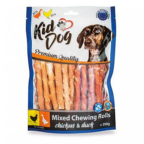 KIDDOG mix bivaly rudacskák csirke- és kacsahússal - 8 mm/12 cm 250 g KIDDOG mix bivaly rudacskák csirke- és kacsahússal - 8 mm/12 cm 250 g
