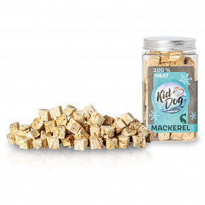 KIDDOG Super Premium 100% fagyasztva szárított MACKEREL CUBES - tiszta makrélahús, fagyasztva szárítva 60 g