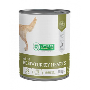 Natures P CONZERVA kutya felnőtt Beaf & Turkey szív 800 g