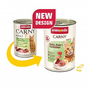 ANIMONDA konzerv CARNY Adult - csirke, pulyka + nyúl 400g