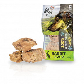KIDDOG SUPER PREMIUM 100% nyúlmáj egészben fagyasztva szárítva 50 g