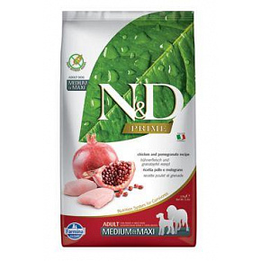 N&D PRIME DOG Puppy M/L Csirke és gránátalma 2,5kg
