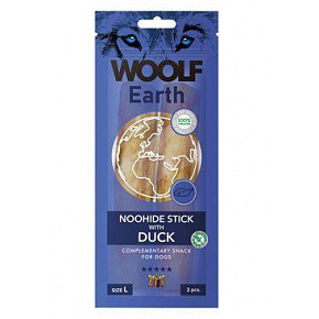 Woolf Dog Earth NOOHIDE L Rúdak Kacsával 85 g