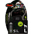 Flexi Black Design szalag L 5 m fekete (50 kg-ig)