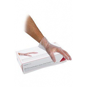 Kesztyű nem.magas.KRUTEX Vinyl méret.M/100db por nélkül