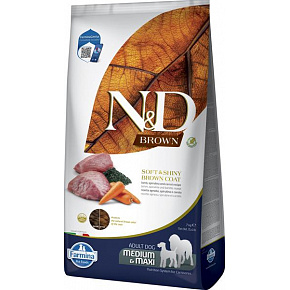 Farmina N&D dog BROWN (GF) adult med/max, spirulina & carrot, lamb 7 kg Farmina N&D dog BROWN (GF) adult med/max, spirulina & carrot, lamb 7 kg