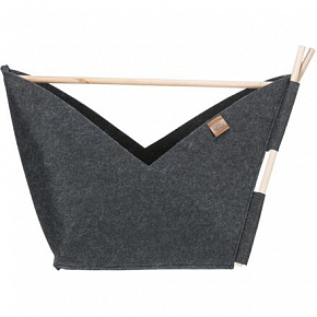 ELISE barlang párnával, 63 × 44 × 30 cm, csónak alakú, filc, antracit