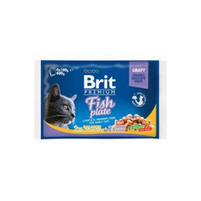 Brit Premium Cat Pocket Fish Plate 400g (4x100g)