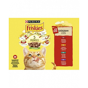Nestlé Friskies macska Multipack csirke & marha & bárány & kacsa kapszula 12x85 g