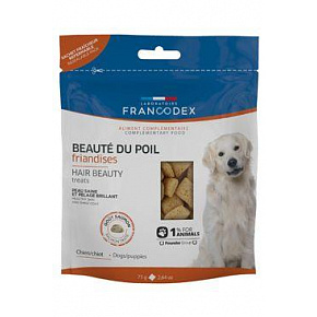 Francodex Hair Beauty finomság kutyáknak és kölyköknek 75g Francodex Hair Beauty finomság kutyáknak és kölyköknek 75g