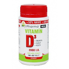 D3-vitamin Mega 2000IU 180+90tbl Bio Pharma