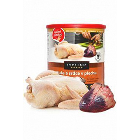 Topstein Csirke és szív konzervdobozban 800g