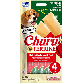 Inaba Churu Terrine kutya snack csirke marhával 4 x 30 g
