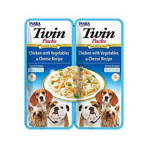 Churu Dog Twin Packs Chick&Veg. & Sajt húslevesben 80g