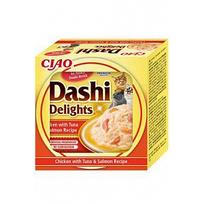 Churu Cat Dashi Delights Csirke Tonhallal és Lazaccal 70g