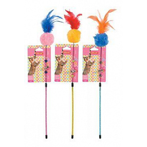 Játék macska horgászbot Pompom Fishing mix színek Zolux Játék macska horgászbot Pompom Fishing mix színek Zolux