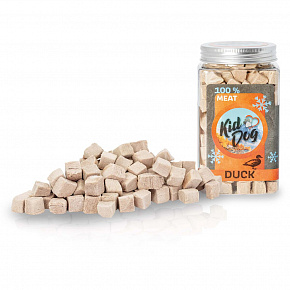 KIDDOG Super Premium 100% fagyasztva szárított DUCK CUBES - tiszta fagyasztva szárított kacsahús 75 g