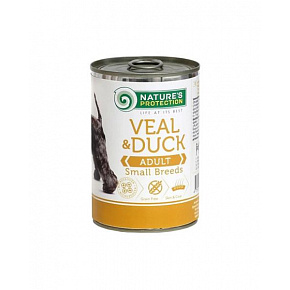Natures P KONZERVA dog adult Borjú & Kacsa kis fajta 400 g
