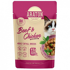 ARATON macska felnőtt TASAK nedves marha&csirke 85 g ARATON macska felnőtt TASAK nedves marha&csirke 85 g