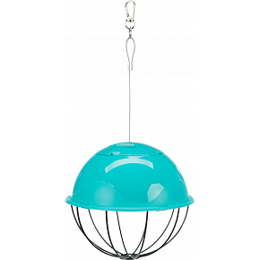 Félig műanyag/hálós függő etetőlabda 16 cm