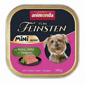 ANIMONDA Vom Feinsten MINI Senior pástétom - csirke, vad, oregano kutyáknak 100 g