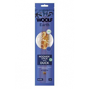 WOOLF Earth temetkezés. NooHide XL Stick kacsával 85g WOOLF Earth temetkezés. NooHide XL Stick kacsával 85g