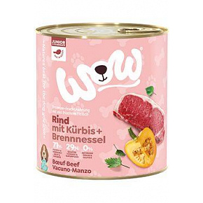 WOW Dog konz. Junior marhahús sütőtökkel 800g WOW Dog konz. Junior marhahús sütőtökkel 800g