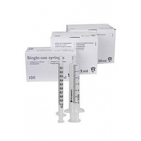 CVET VL 5ml injekciós fecskendő 2 darab Luer excentr. 100ks