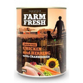 Farm Fresh Dog Csirke&Hering+Áfonya konzerv 800g