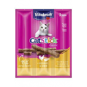 Vitakraft Cat csemege. Stick Classic baromfi+máj 3x6g