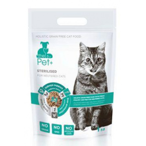 Pet+ 3in1 macskaeledel STERILISED 1kg