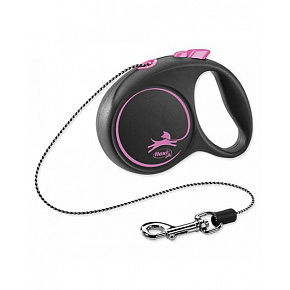 FLEXI Black Design XS póráz 3m/8kg rózsaszínű