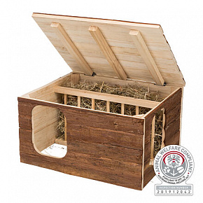 Natural Living természetes fa. hILKE ház kiságyával 40x23x32 cm Natural Living természetes fa. hILKE ház kiságyával 40x23x32 cm