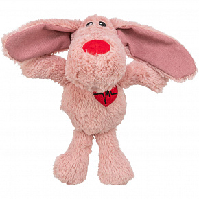 Dog VALENTINE, plüss kutya hosszú fülekkel 28 cm, rózsaszín - KORLÁTOZOTT AJÁNLAT
